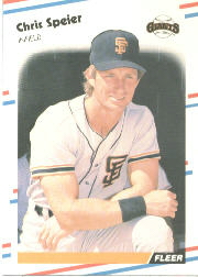 1988 Fleer Baseball Cards      096      Chris Speier